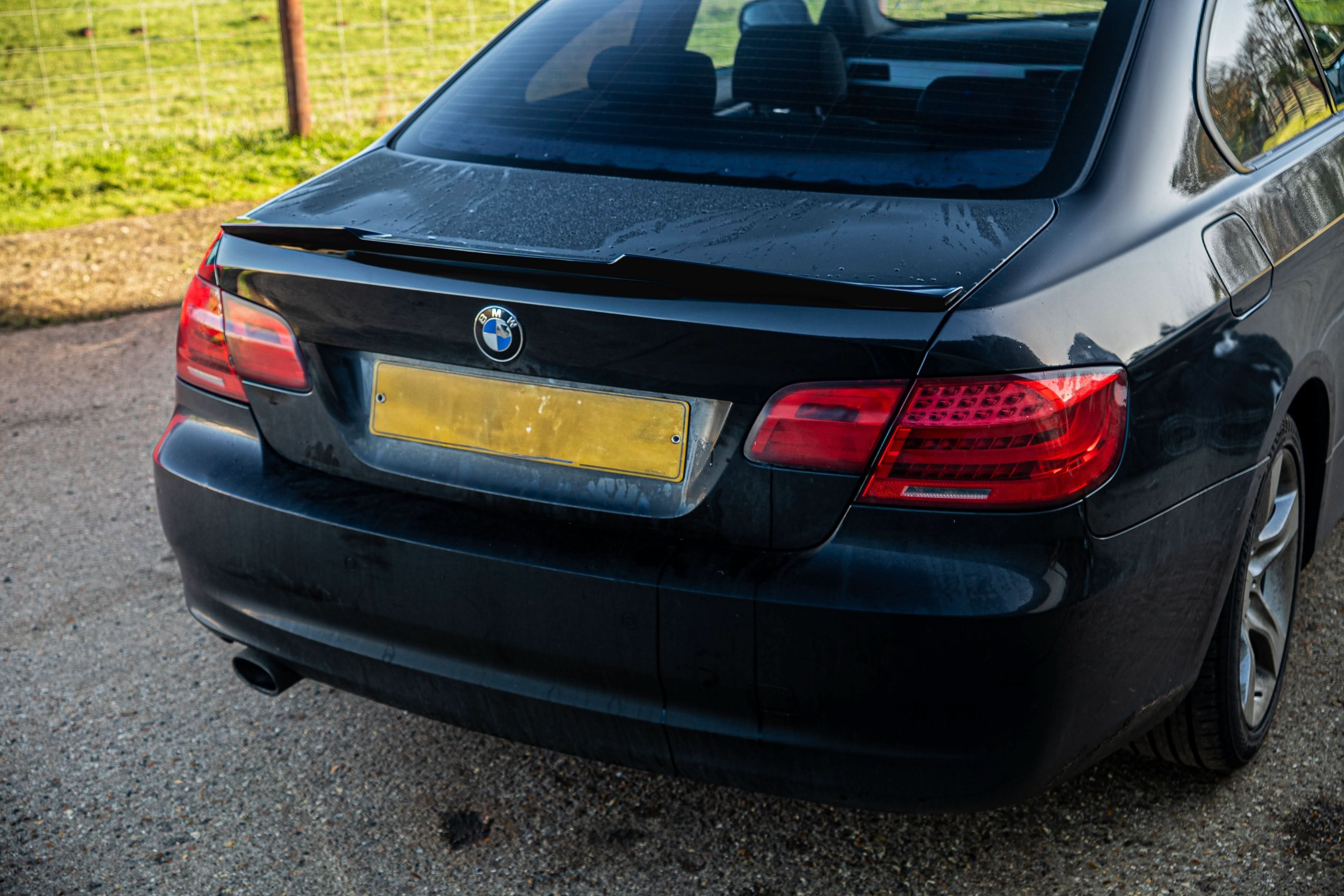 V Style Gloss Black Boot Spoiler for BMW 3 Series E92 Coupe inc M3 05-11 - Carbon Factory