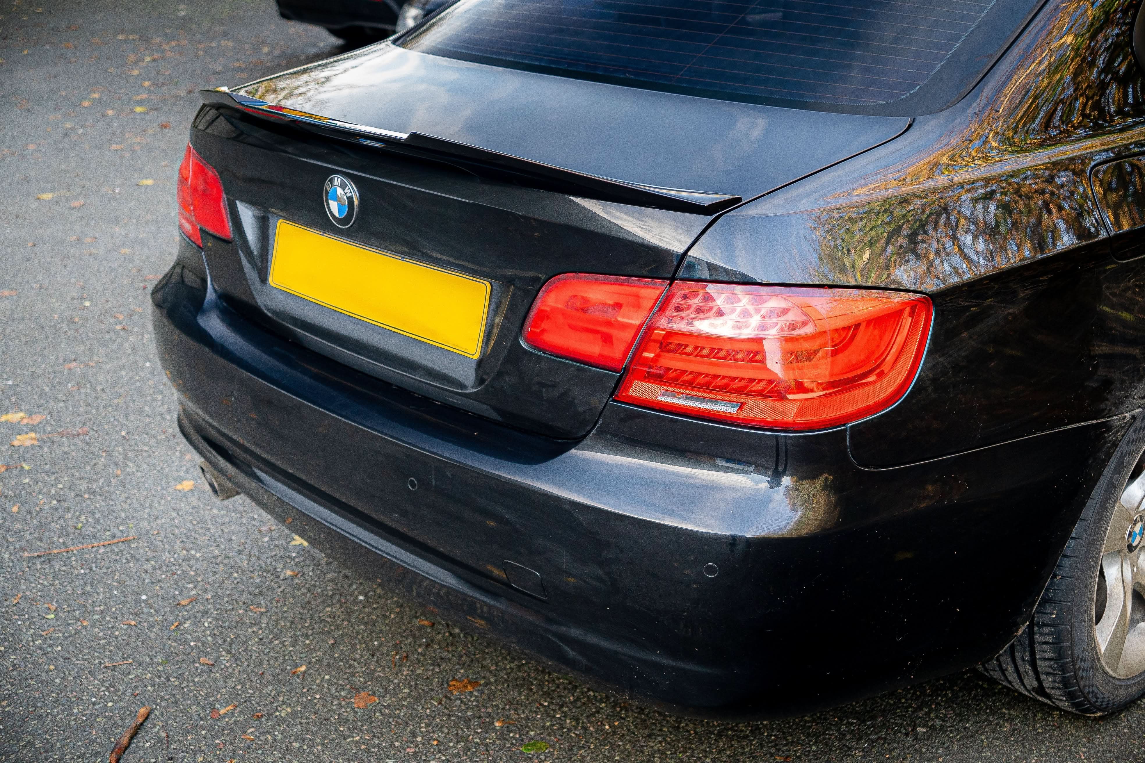 V Style Gloss Black Boot Spoiler for BMW 3 Series E92 Coupe inc M3 05-11 - Carbon Factory