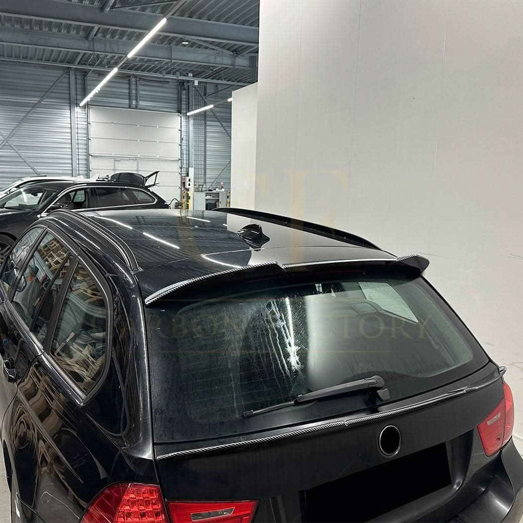 V Style Gloss Black Roof Spoiler for BMW E91 Estate 3 Series 05-13 - Carbon Factory