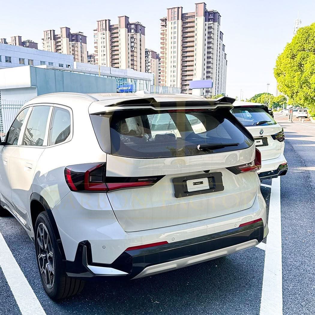 V Style Gloss Black Roof Spoiler for BMW U11 X1 2023-Present - Carbon Factory