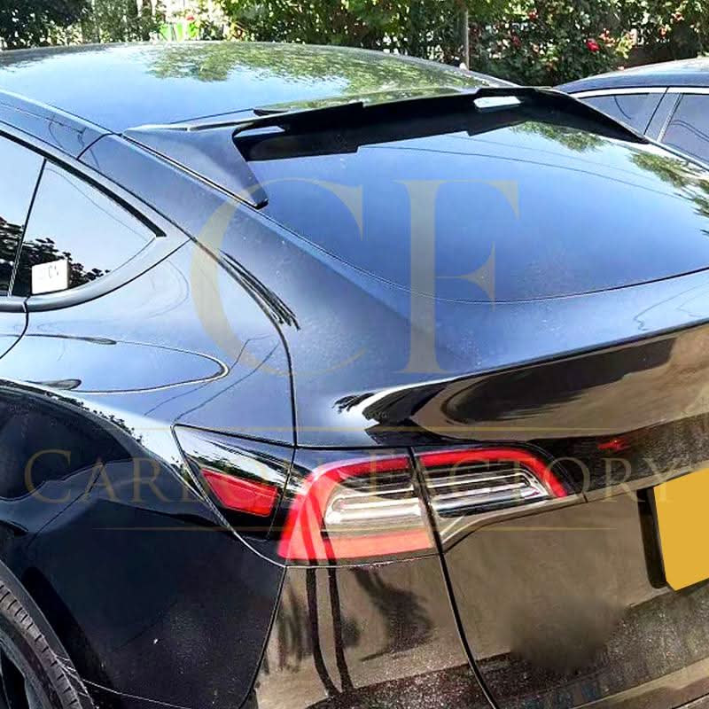 V Style Gloss Black Roof Spoiler for Tesla Model Y 19-24 - Carbon Factory