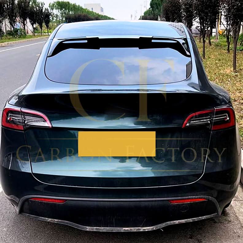 V Style Gloss Black Roof Spoiler for Tesla Model Y 19-24 - Carbon Factory