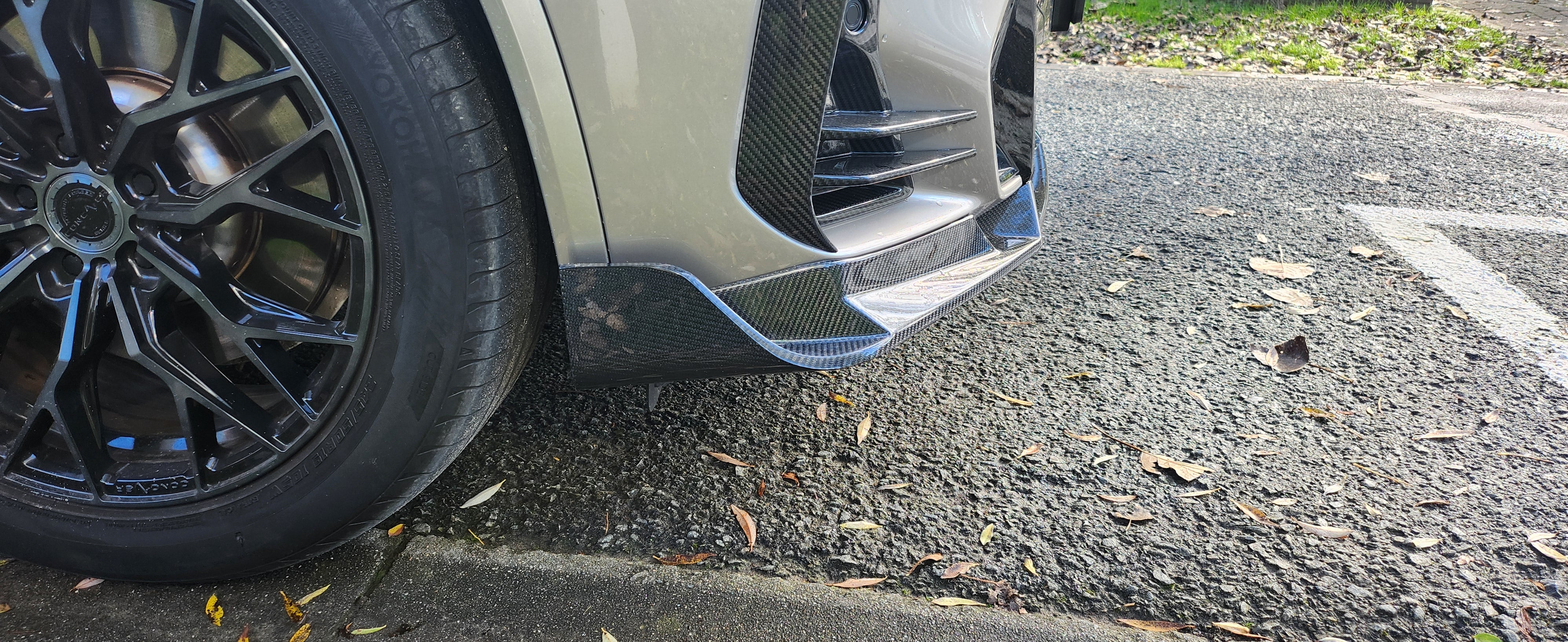 V Style Carbon Fibre Front Splitter for BMW G01 X3 G02 X4 G08 IX3 22-24 - Carbon Factory