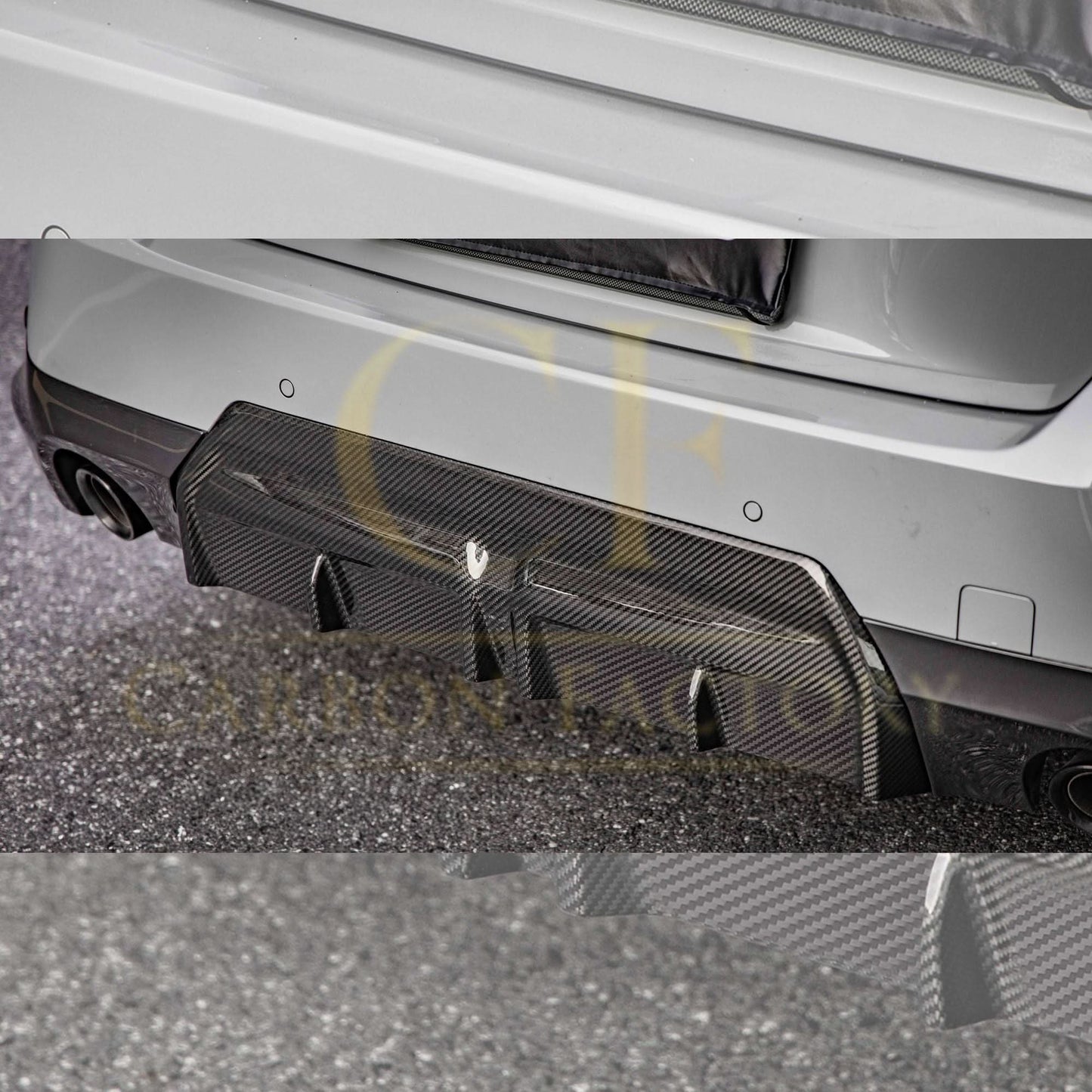 CF Style Pre-Preg Carbon Fibre Rear Diffuser for BMW 2 Series G42 Coupe 21-Present - Carbon Factory