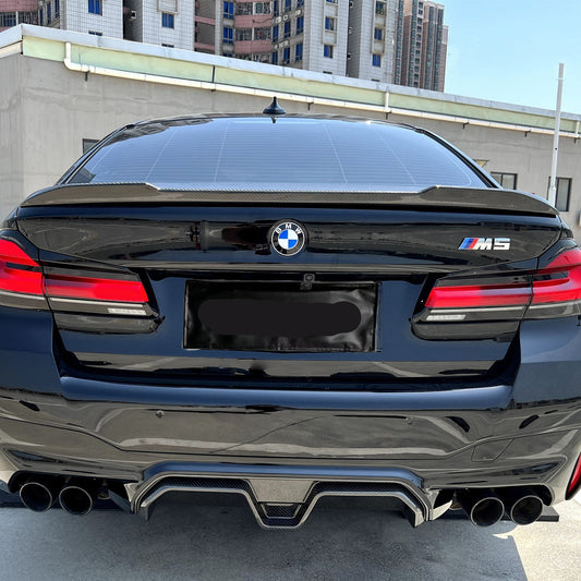 LED Style Carbon Fibre Rear Diffuser for BMW F90 M5 21-Present - Carbon Factory