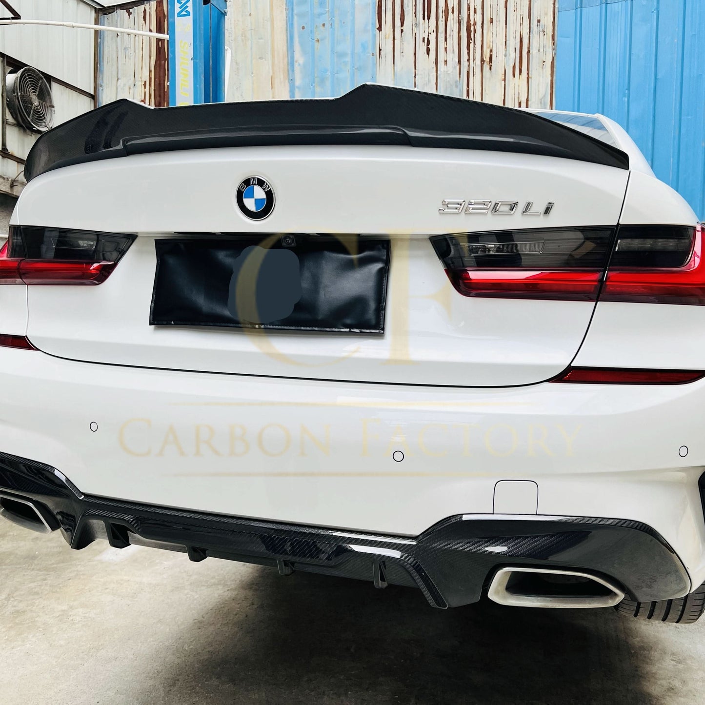 MP Style Pre-Preg Carbon Fibre Rear Diffuser for BMW 3 Series G20 G21 Pre-LCI M Sport 19-22 - Carbon Factory