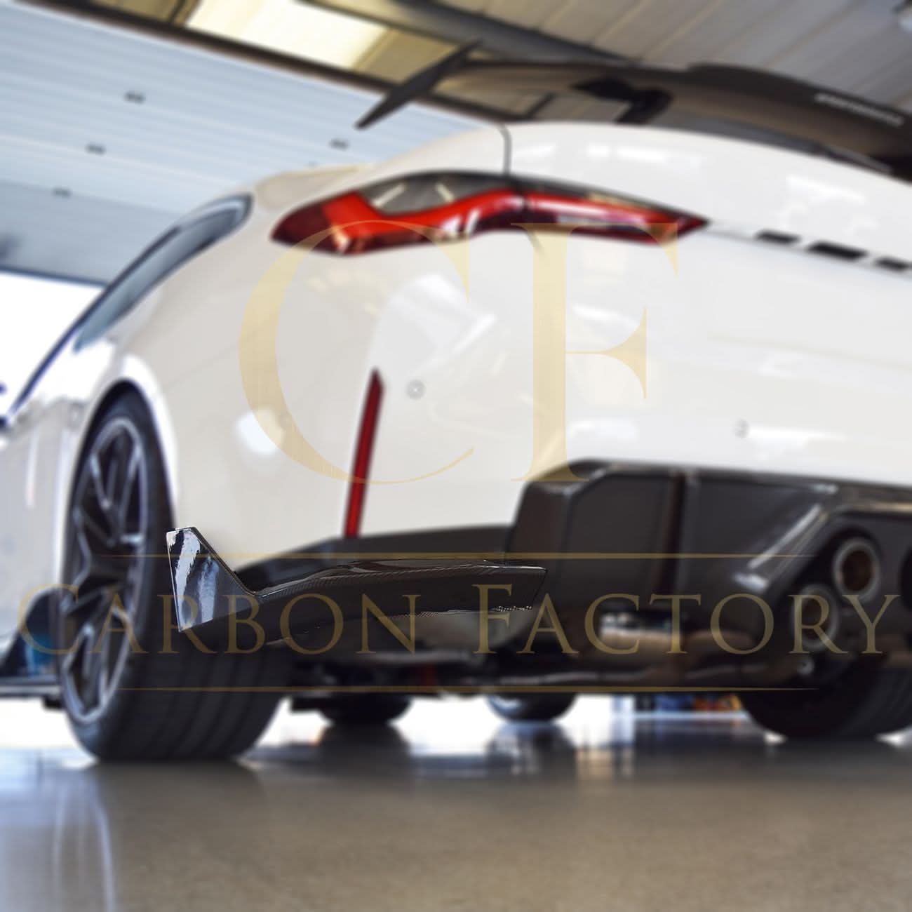 OEM Style Pre-Preg Carbon Fibre Rear Bumper Spats for BMW G80 M3 21-Present - Carbon Factory