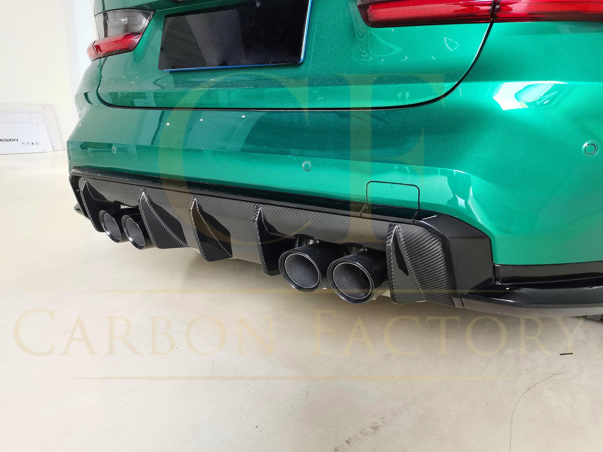 OEM Style Pre-Preg Carbon Fibre Rear Diffuser for BMW G80 M3 G82 G83 M4 21-Present - Carbon Factory