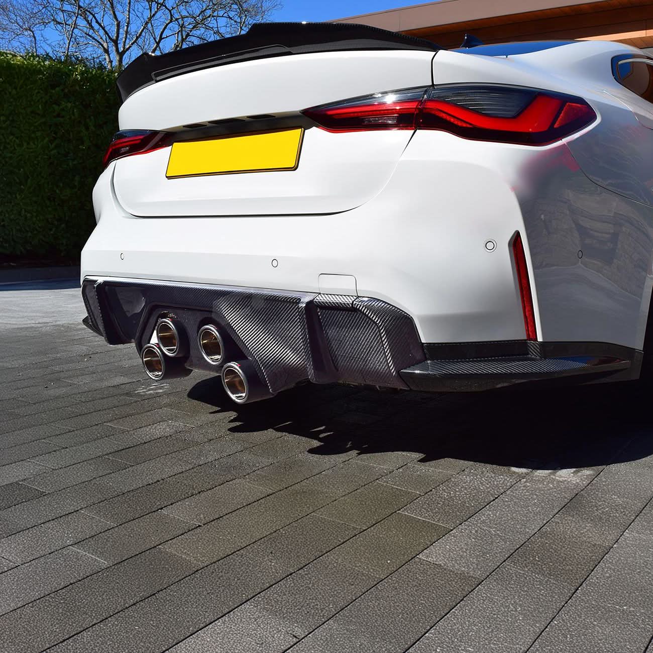 Pre-Preg Carbon Fibre Exhaust Trim for BMW G80 M3 G82 G83 M4 21-Present - Carbon Factory