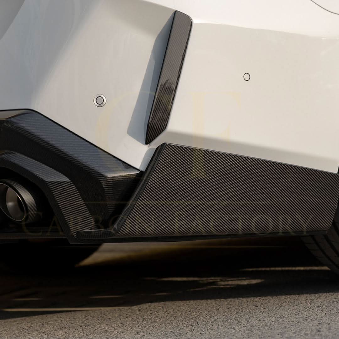 Pre-Preg Carbon fibre rear diffuser for BMW G90 G99 M5 2025-present, showcasing sleek aerodynamic design and high-quality material.