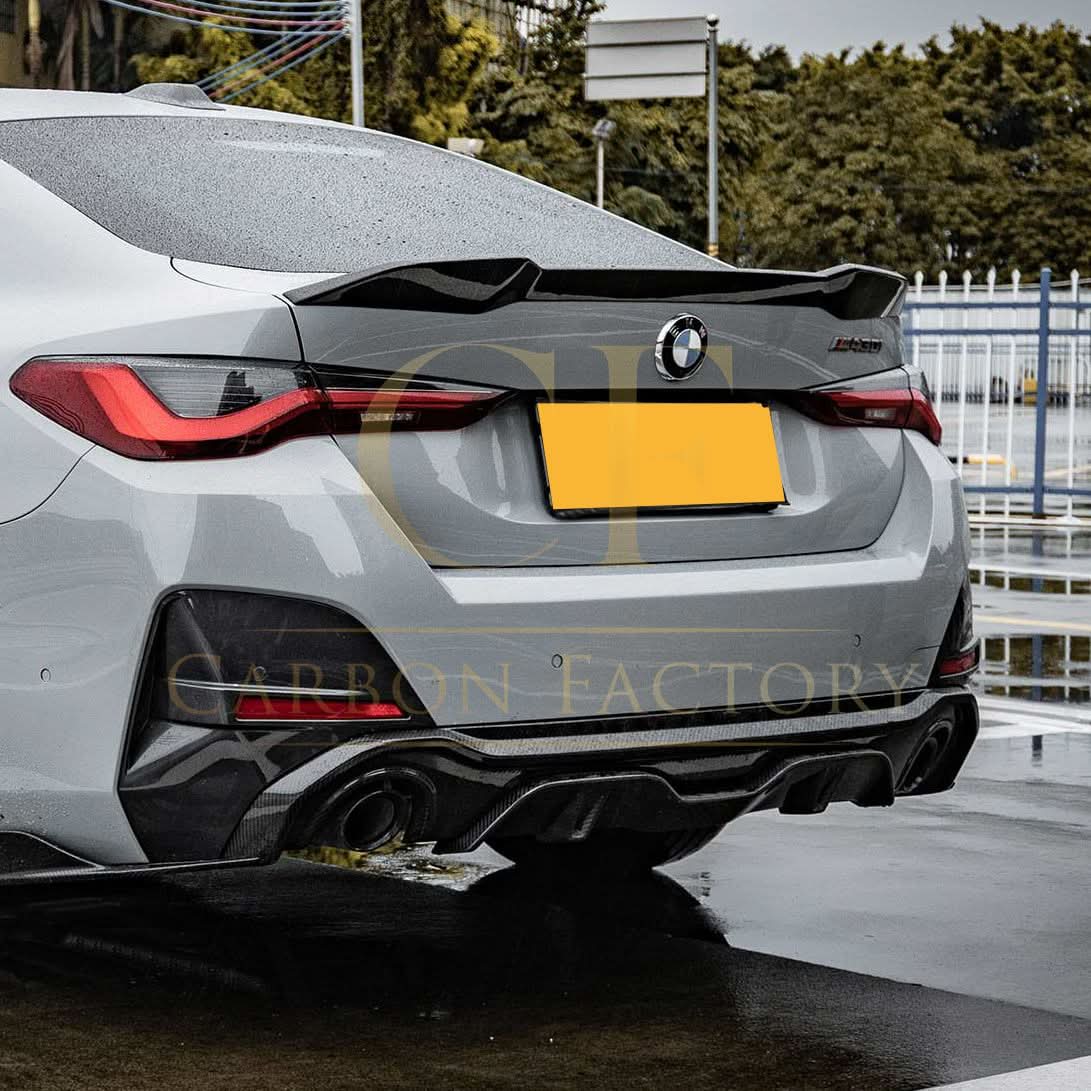SQ Style Pre-Preg Carbon Fibre Rear Diffuser Dual Exhaust for BMW G26 4 Series Gran Coupe 21-24 - Carbon Factory
