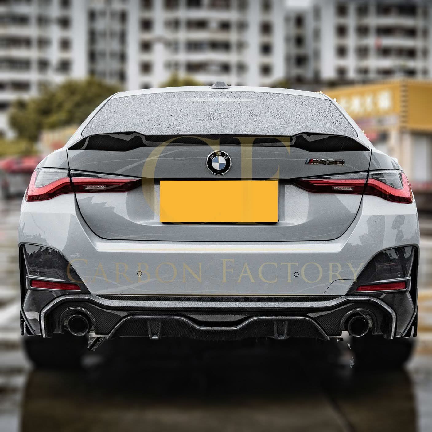 SQ Style Pre-Preg Carbon Fibre Rear Diffuser Dual Exhaust for BMW G26 4 Series Gran Coupe 21-24 - Carbon Factory