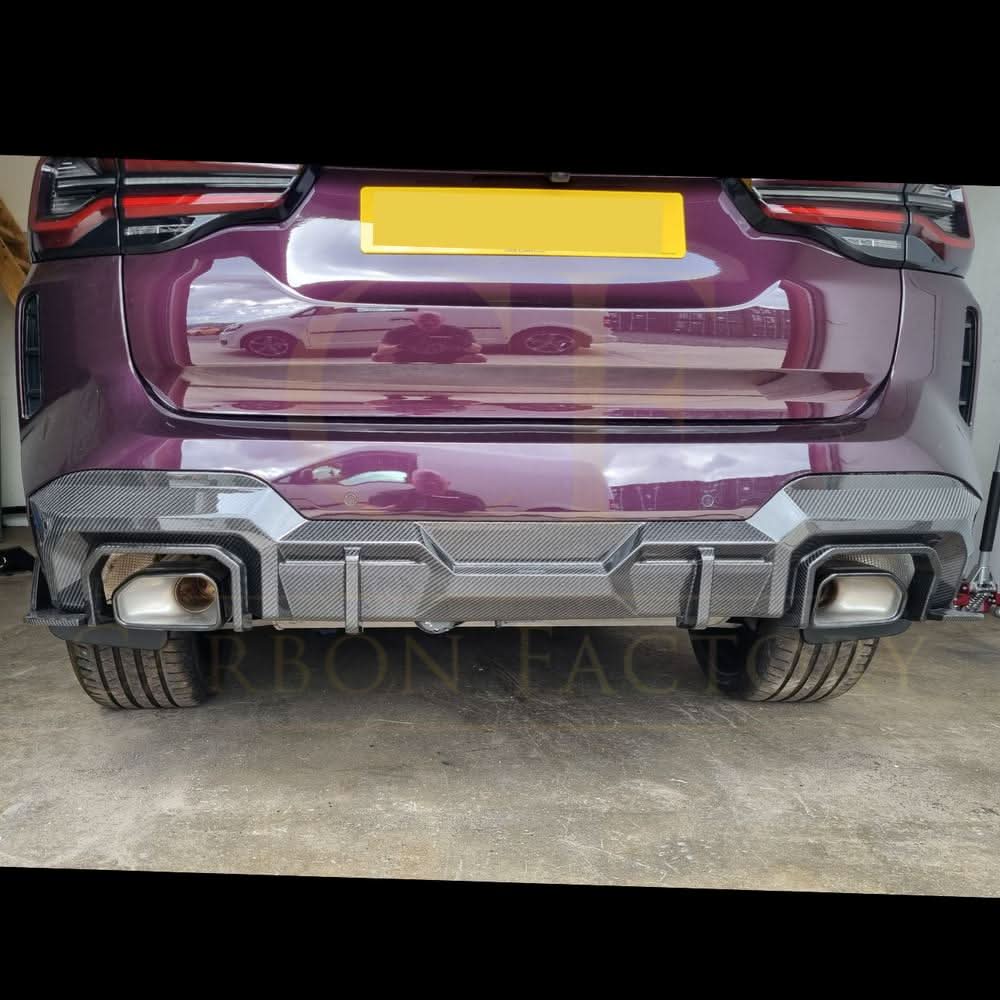 SQ Style Pre-Preg Carbon Fibre Rear Diffuser for BMW G01 X3 G08 IX3 LCI 22-25 - Carbon Factory