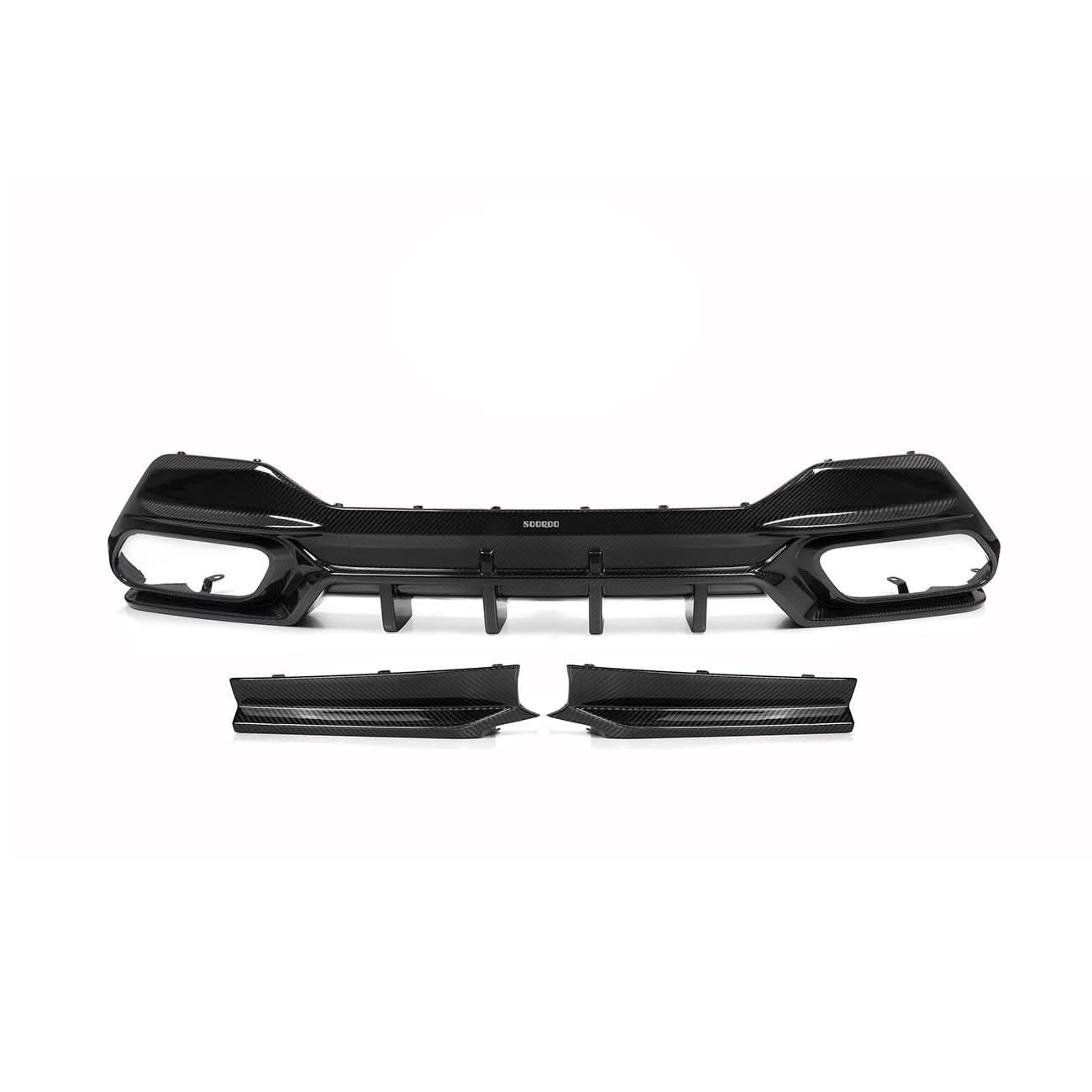 SQ Style Pre-Preg Carbon Fibre Rear Diffuser for BMW G14 G15 8 Series 20-Present - Carbon Factory