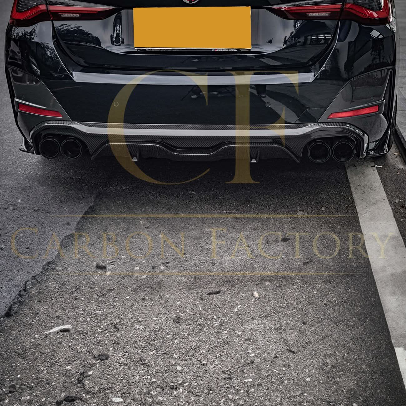 SQ Style Pre-Preg Carbon Fibre Rear Diffuser Quad Exhaust for BMW G26 4 Series Gran Coupe 21-24 - Carbon Factory