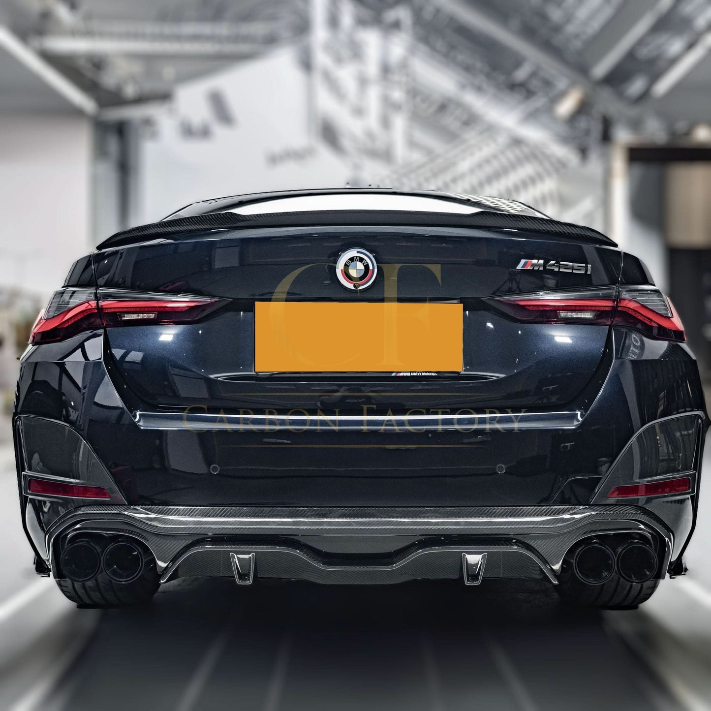 SQ Style Pre-Preg Carbon Fibre Rear Diffuser Quad Exhaust for BMW G26 4 Series Gran Coupe 21-24 - Carbon Factory