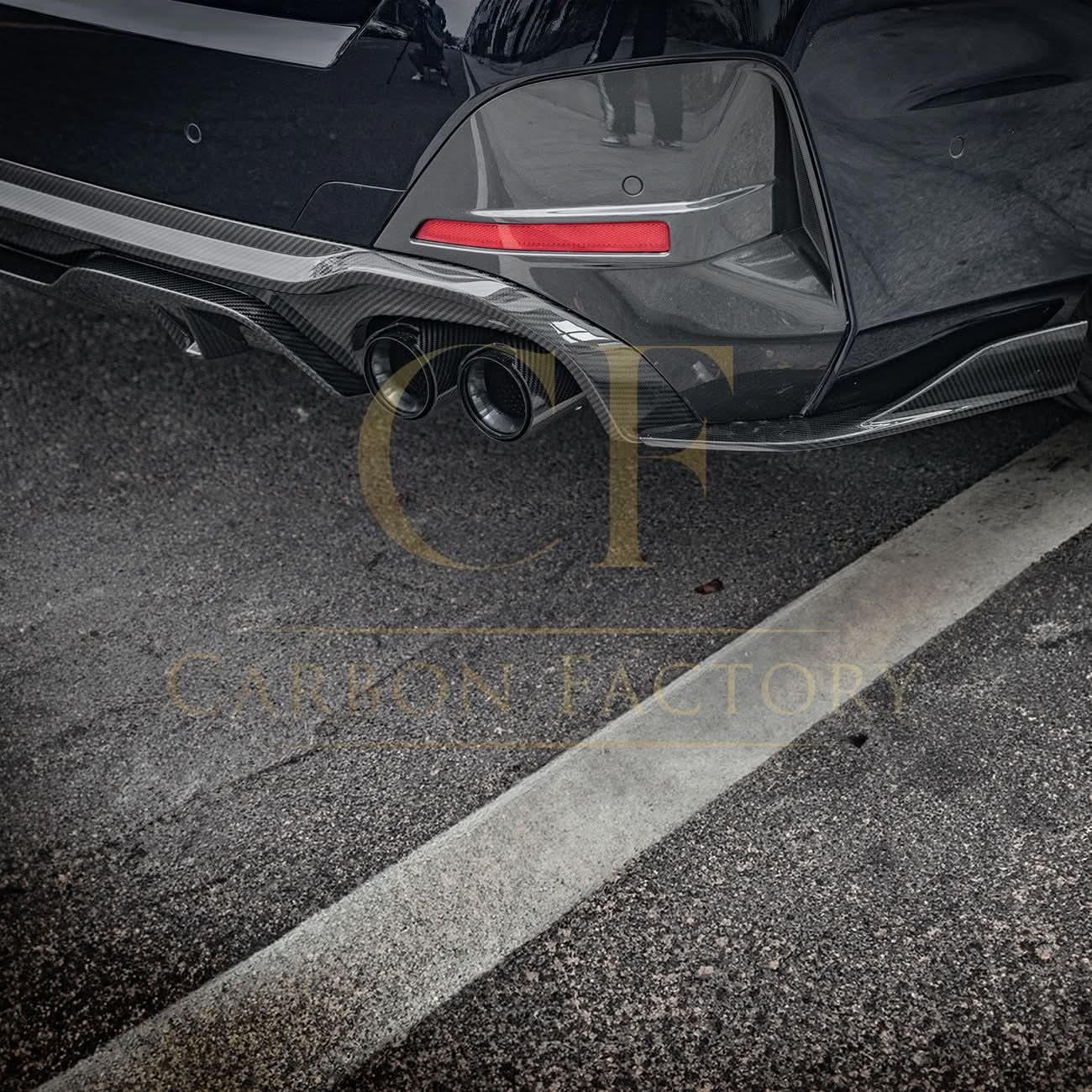 SQ Style Pre-Preg Carbon Fibre Rear Diffuser Quad Exhaust for BMW G26 4 Series Gran Coupe 21-24 - Carbon Factory