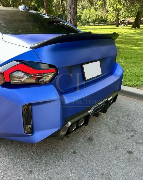 V Style Pre-Preg Carbon Fibre Diffuser for BMW G87 M2 23-Present - Carbon Factory
