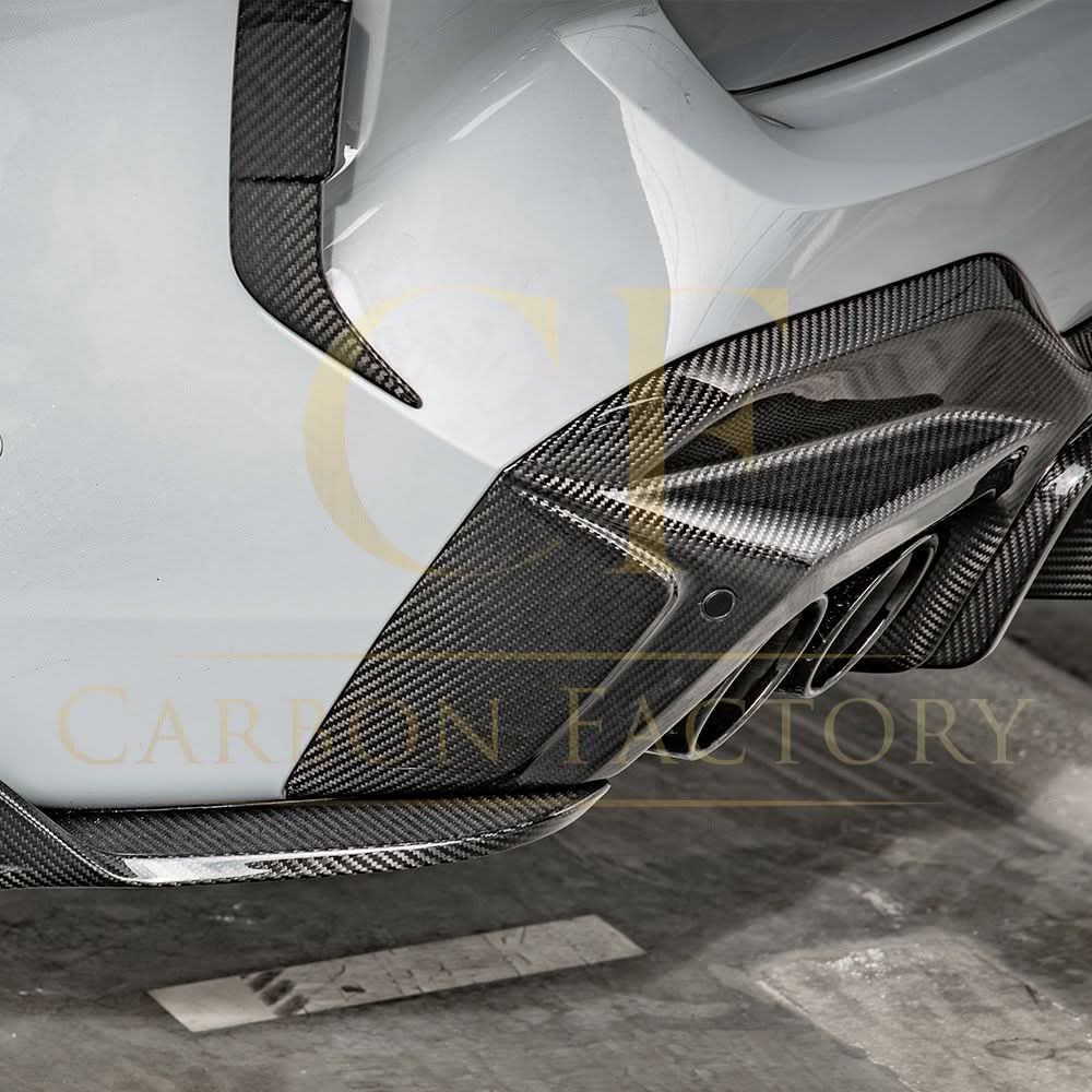 V Style Pre-Preg Carbon Fibre Rear Diffuser for BMW F97 X3M LCI 22-24 - Carbon Factory