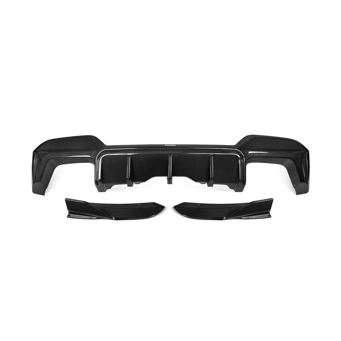 V Style Pre-Preg Carbon Fibre Rear Diffuser for BMW F97 X3M LCI 22-24 - Carbon Factory