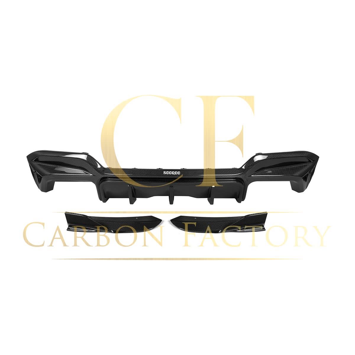 V Style Pre-Preg Carbon Fibre Rear Diffuser for BMW F97 X3M LCI 22-24 - Carbon Factory