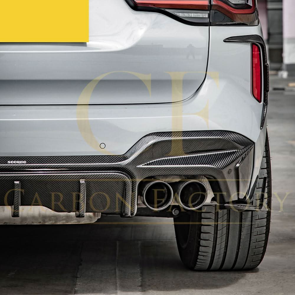 V Style Pre-Preg Carbon Fibre Rear Diffuser for BMW F97 X3M LCI 22-24 - Carbon Factory