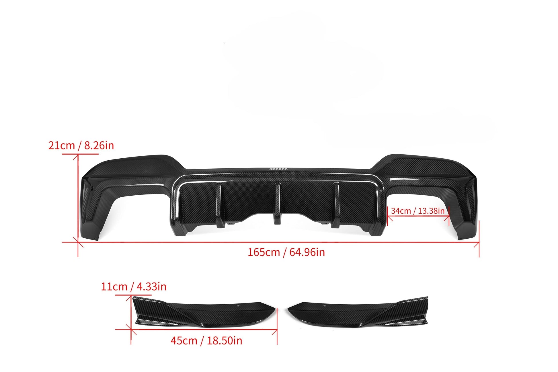 V Style Pre-Preg Carbon Fibre Rear Diffuser for BMW F97 X3M LCI 22-24 - Carbon Factory