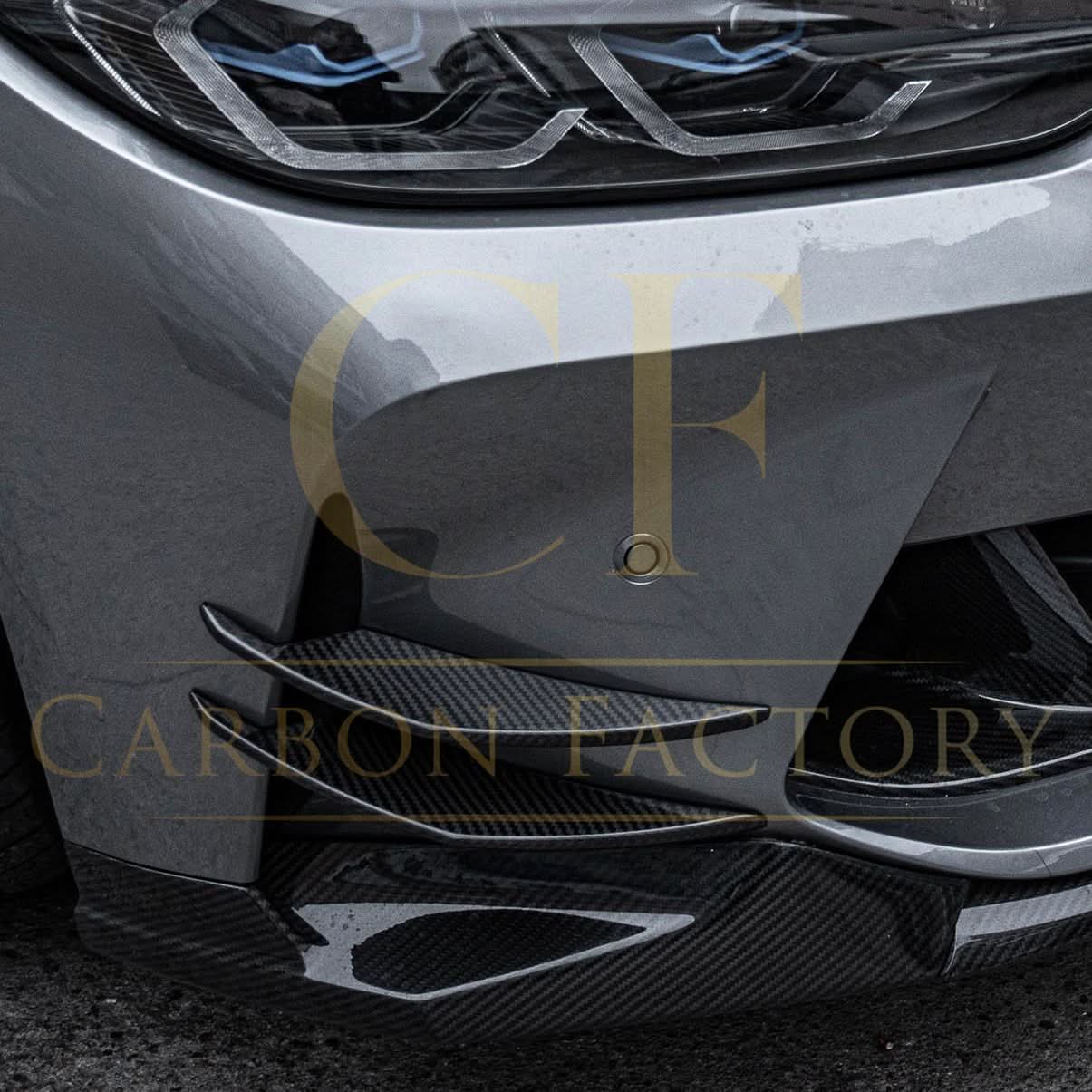 AC Style Pre-Preg Carbon Fibre Front Canards for BMW G80 M3 G82 G83 M4 21-Present - Carbon Factory