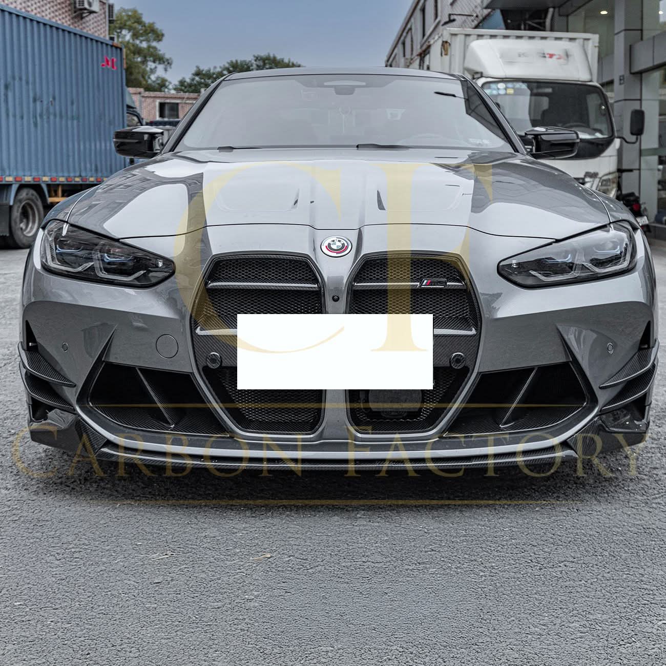 AC Style Pre-Preg Carbon Fibre Front Canards for BMW G80 M3 G82 G83 M4 21-Present - Carbon Factory