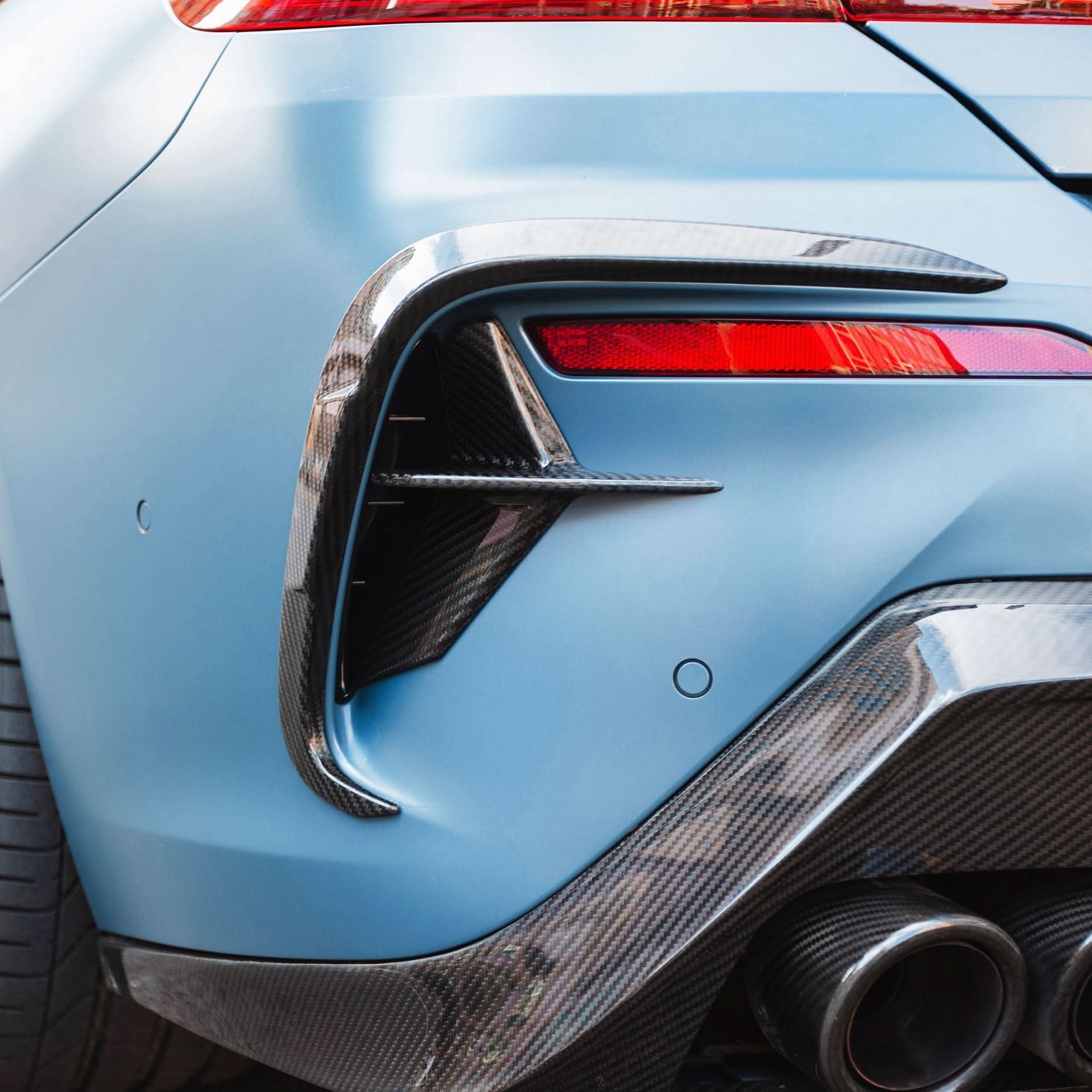 B Style Pre-Preg Carbon Fibre Rear Canards for BMW G14 G15 G16 8 Series 20-24 - Carbon Factory