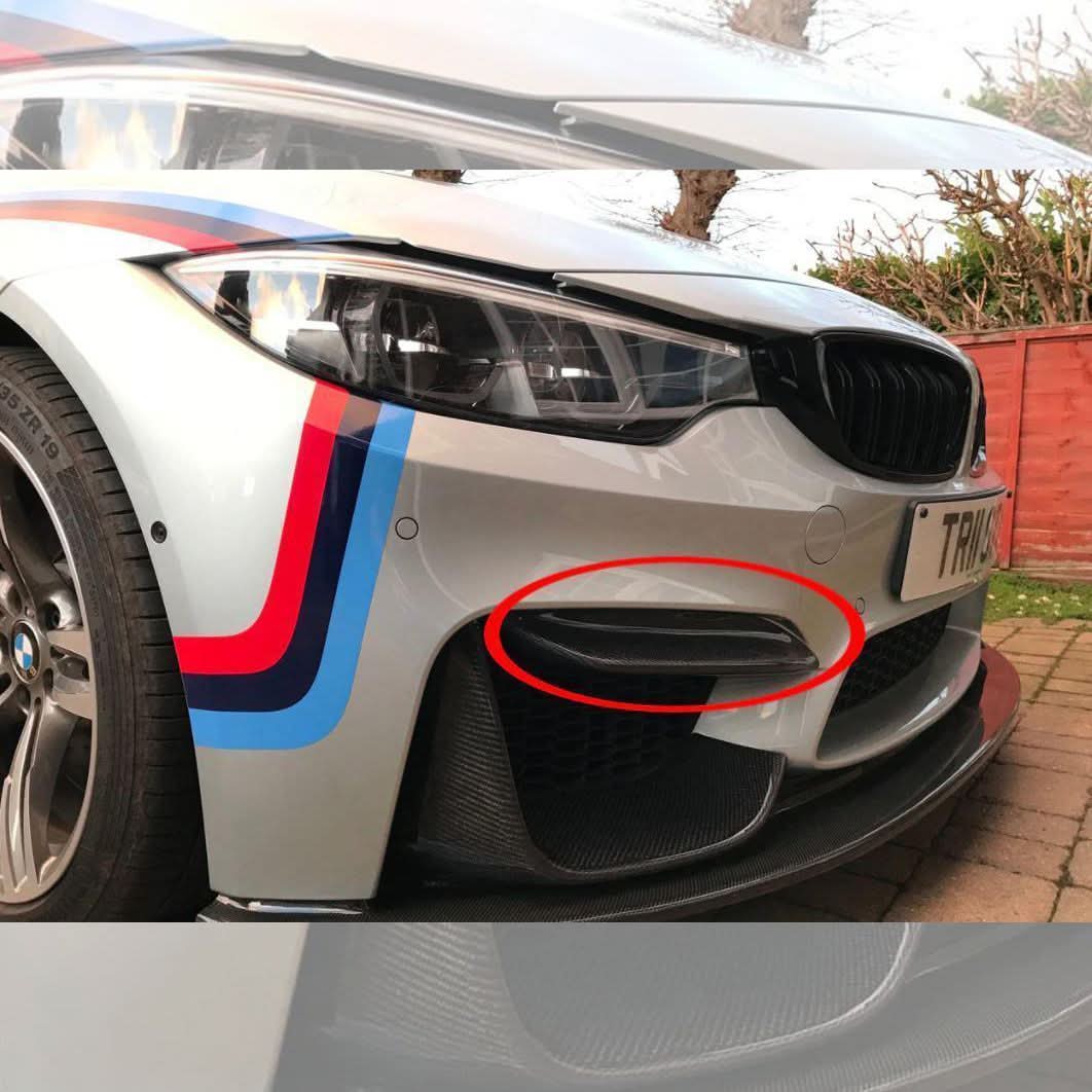 Competition Style Carbon Fibre Front Bumper Trims for BMW F80 M3 F82 F83 M4 14-20 - Carbon Factory
