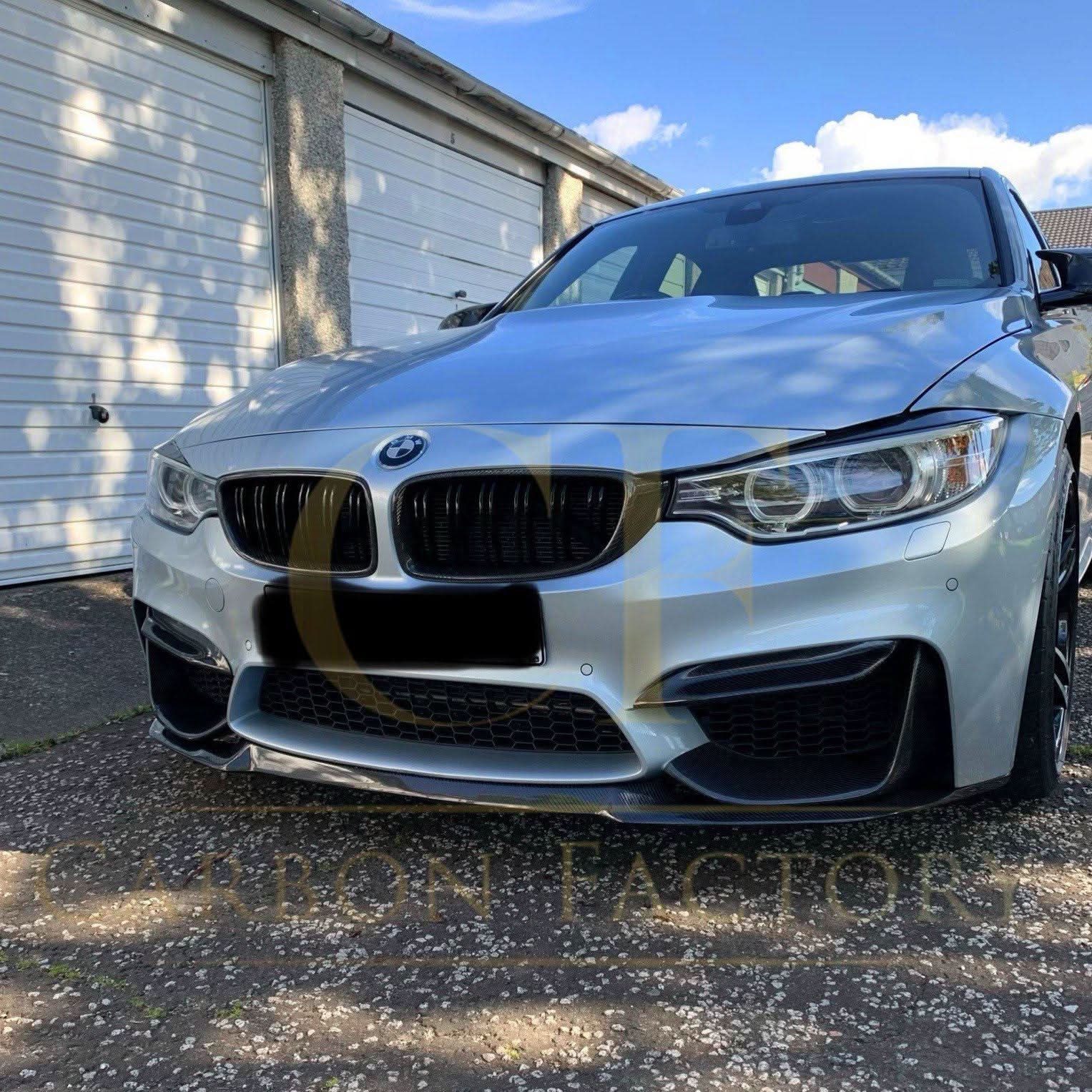 Competition Style Carbon Fibre Front Bumper Trims for BMW F80 M3 F82 F83 M4 14-20 - Carbon Factory