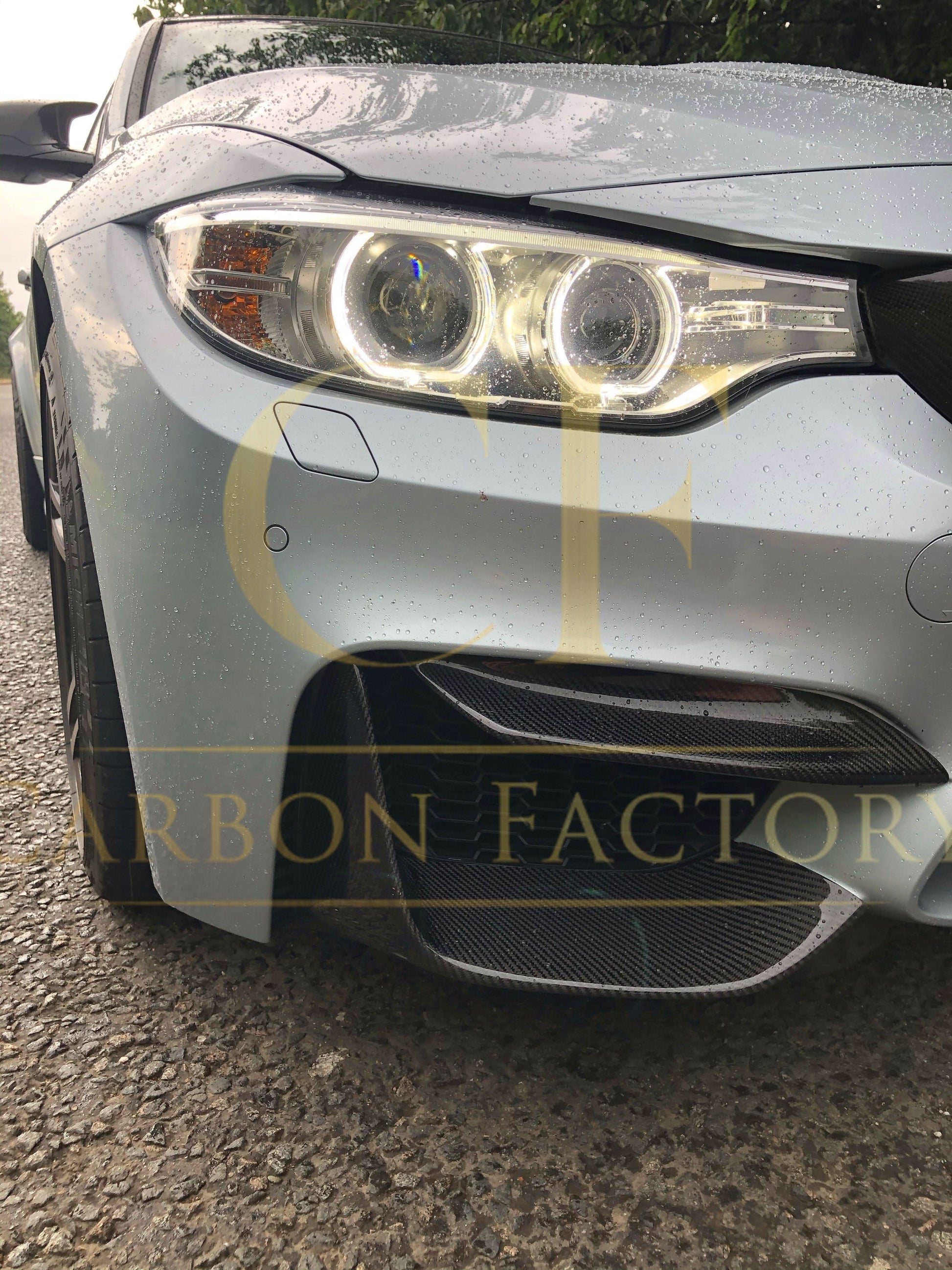 Competition Style Carbon Fibre Front Bumper Trims for BMW F80 M3 F82 F83 M4 14-20 - Carbon Factory