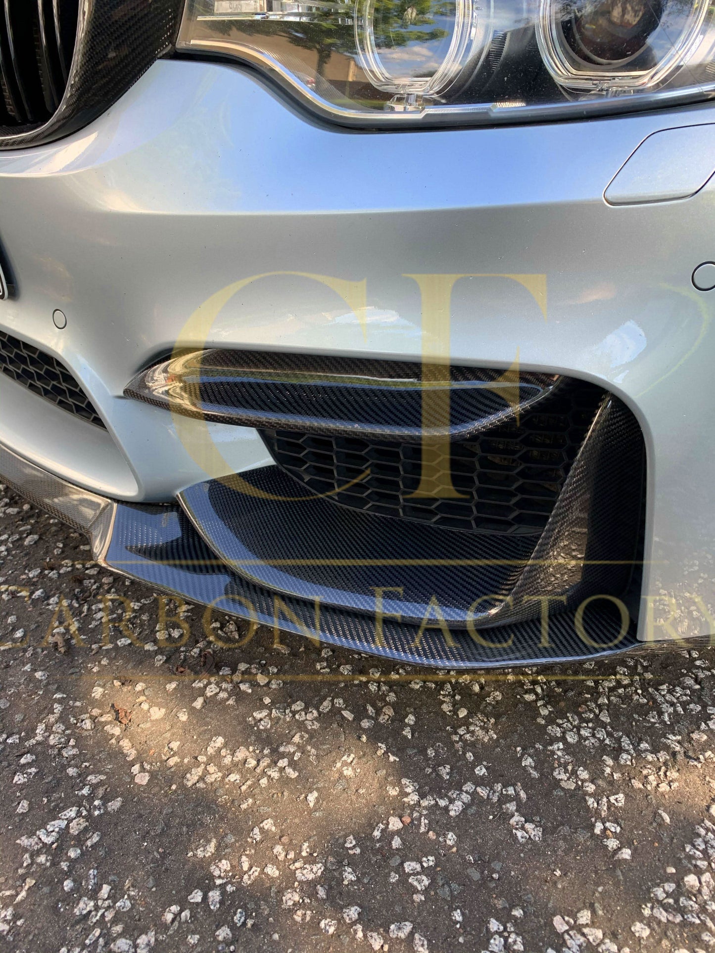 Competition Style Carbon Fibre Front Bumper Trims for BMW F80 M3 F82 F83 M4 14-20 - Carbon Factory