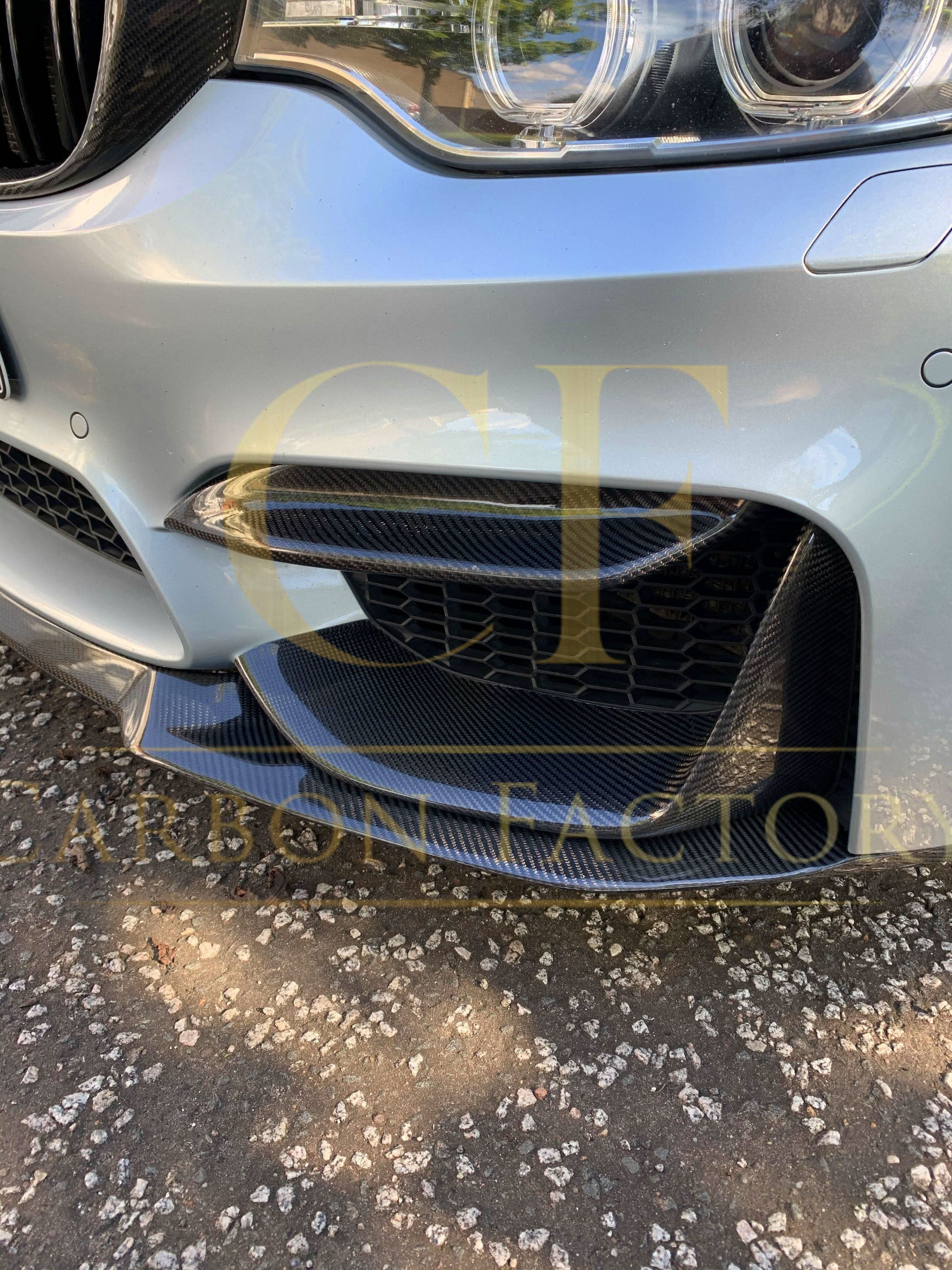 Competition Style Carbon Fibre Front Bumper Trims for BMW F80 M3 F82 F83 M4 14-20 - Carbon Factory