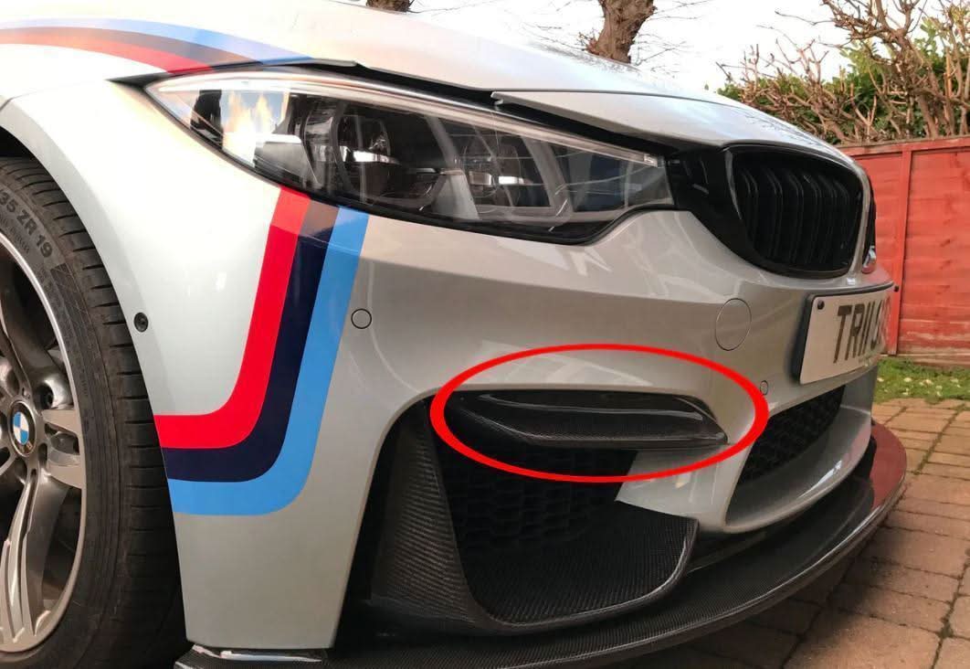 Competition Style Carbon Fibre Front Bumper Trims for BMW F80 M3 F82 F83 M4 14-20 - Carbon Factory
