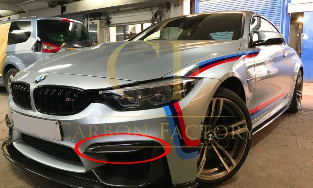 Competition Style Carbon Fibre Front Bumper Trims for BMW F80 M3 F82 F83 M4 14-20 - Carbon Factory