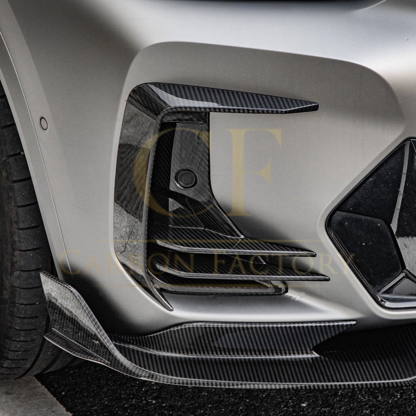 DS Style Pre-Preg Carbon Fibre Front Induction Trims for BMW G01 X3 G02 X4 G08 IX3 LCI 22-25 - Carbon Factory