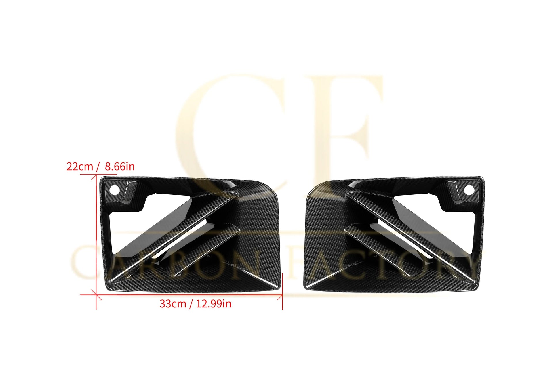DS Style Pre-Preg Carbon Fibre Front Induction Trims for BMW G87 M2 23-Present - Carbon Factory