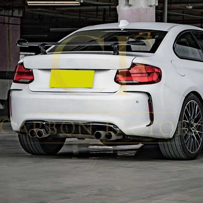 DS Style Pre-Preg Carbon Fibre Rear Bumper Canards for BMW F87 M2 13-21 - Carbon Factory