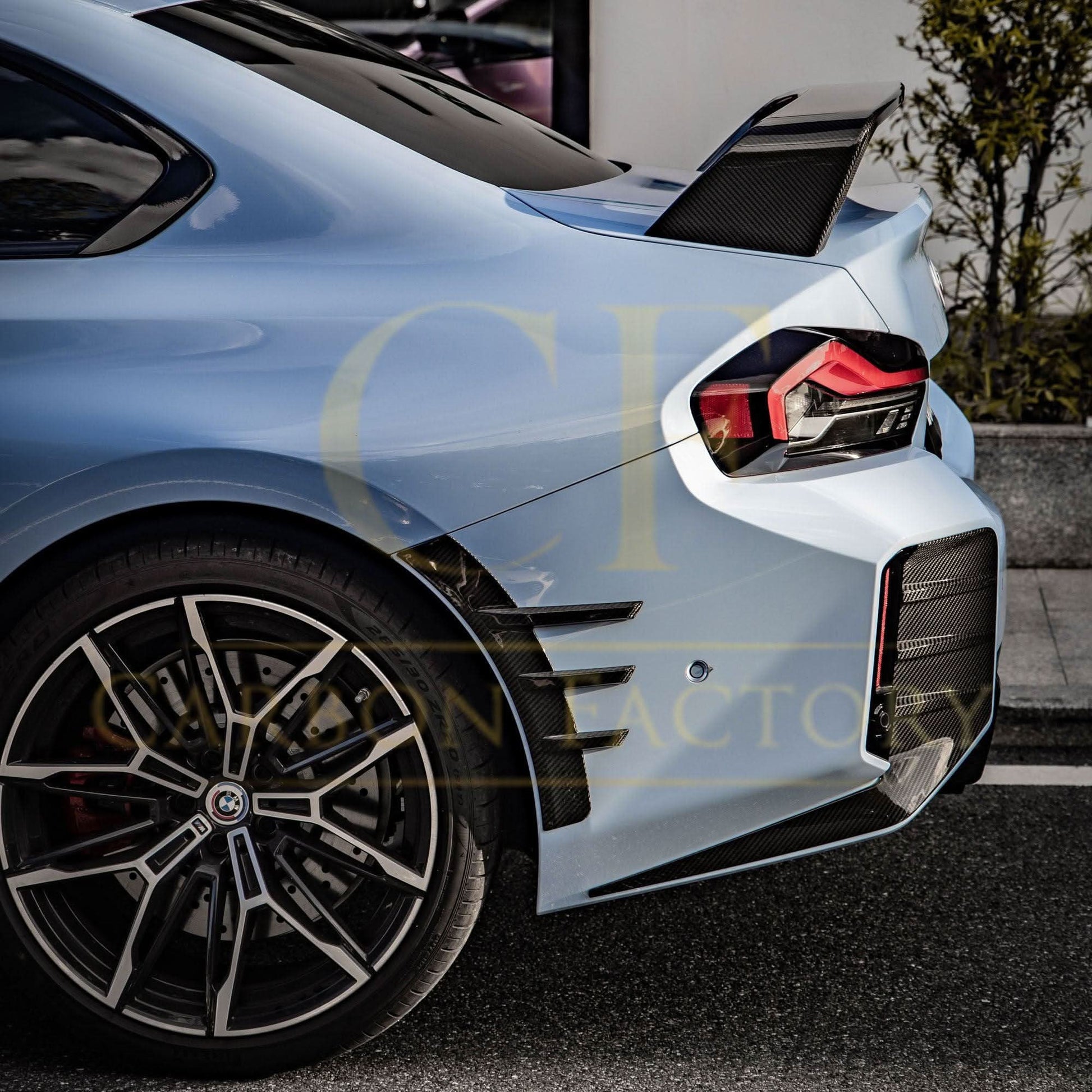 MP Style Pre-Preg Carbon Fibre Rear Arch Trims for BMW G87 M2 23-Present - Carbon Factory