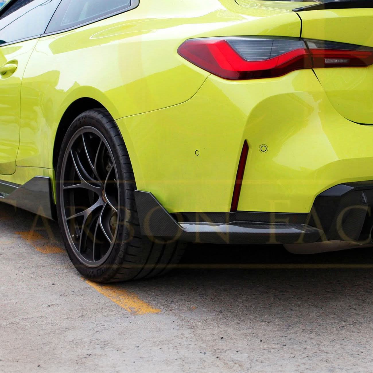 MP Style Pre-Preg Carbon Fibre Rear Bumper Spats for BMW G80 G81 M3 21-Present - Carbon Factory