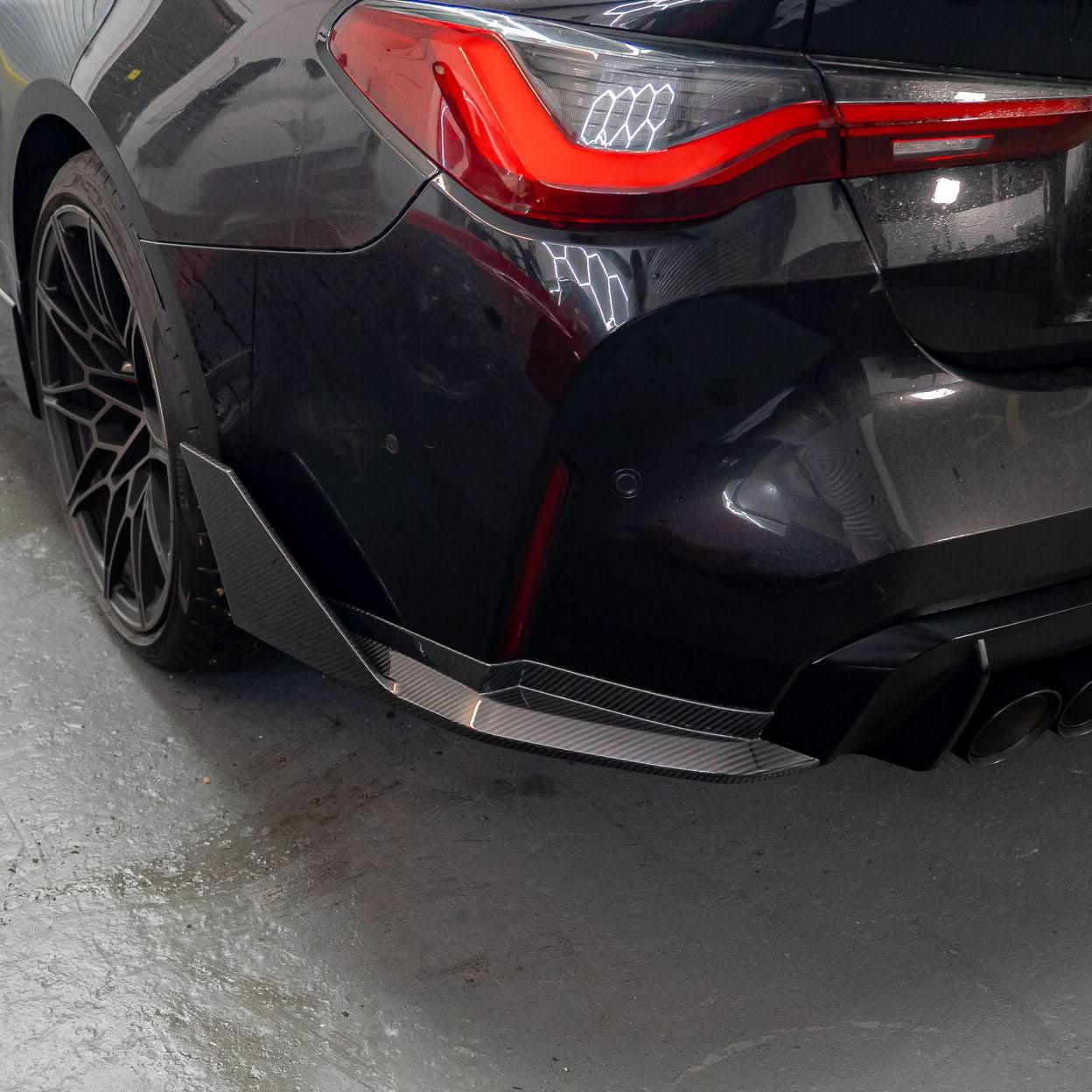 MP Style Pre-Preg Carbon Fibre Rear Bumper Spats for BMW G82 G83 M4 21-Present - Carbon Factory