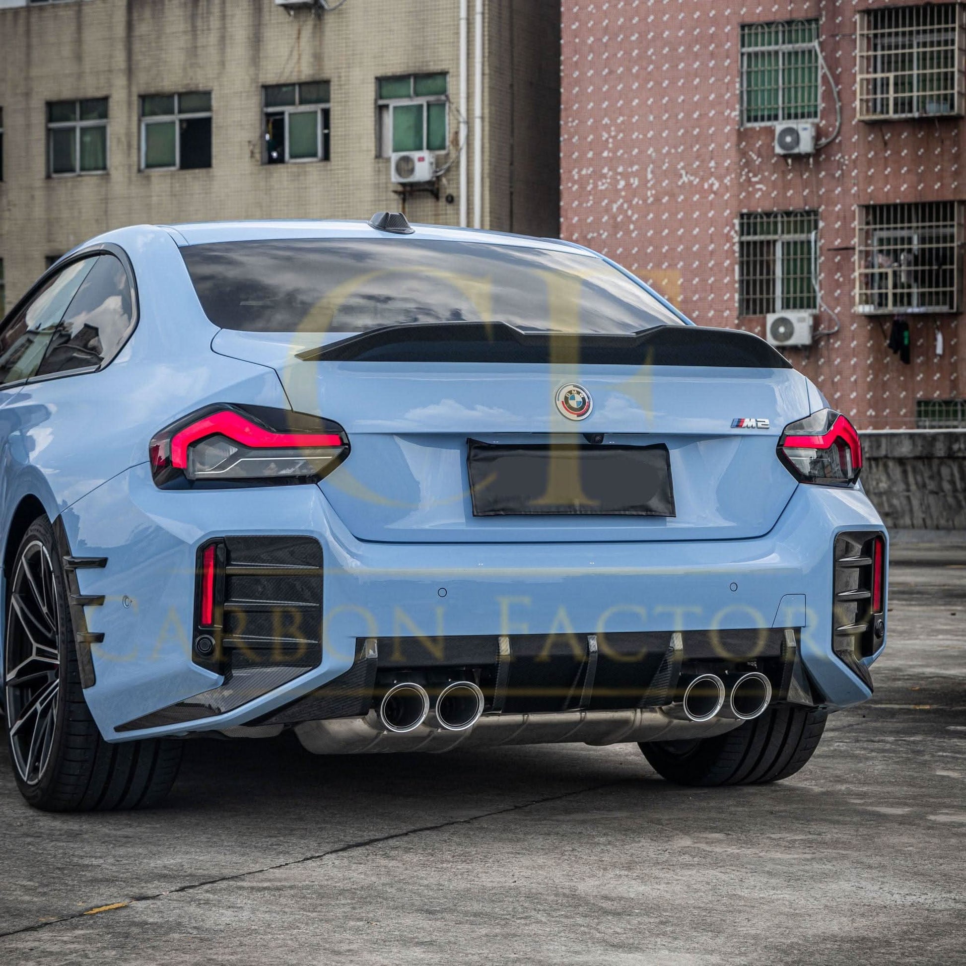 MP Style Pre-Preg Carbon Fibre Rear Bumper Trims for BMW G87 M2 23-Present - Carbon Factory