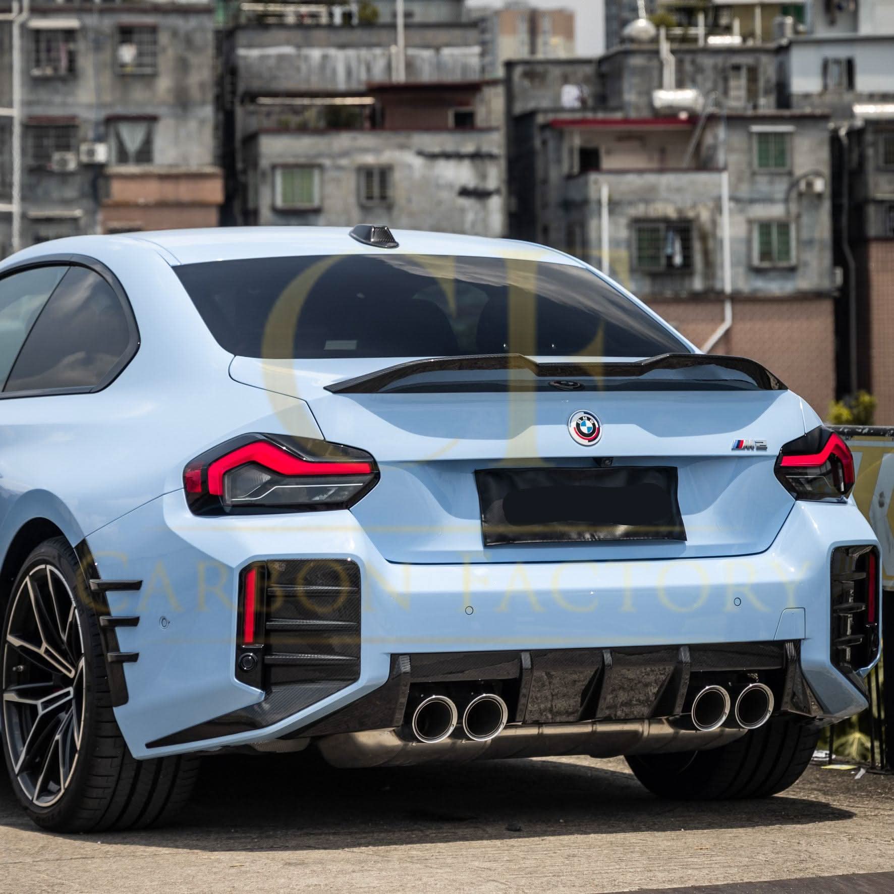 MP Style Pre-Preg Carbon Fibre Rear Bumper Trims for BMW G87 M2 23-Present - Carbon Factory