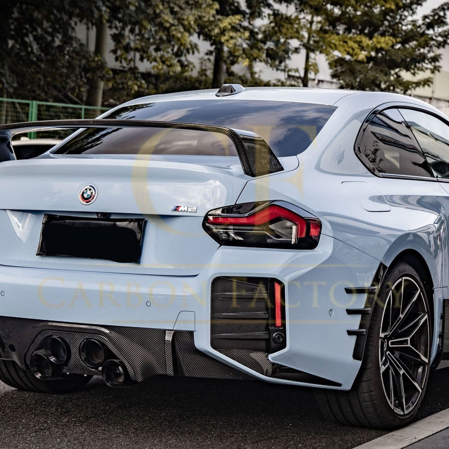 MP Style Pre-Preg Carbon Fibre Rear Bumper Trims for BMW G87 M2 23-Present - Carbon Factory