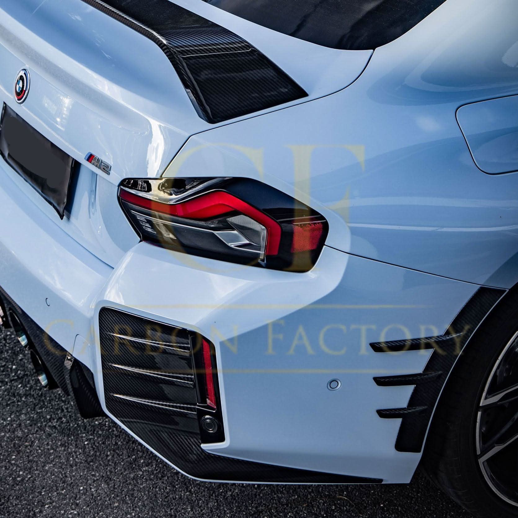 MP Style Pre-Preg Carbon Fibre Rear Bumper Trims for BMW G87 M2 23-Present - Carbon Factory