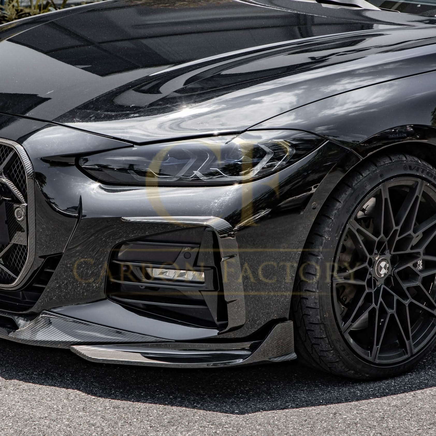Pre-Preg Carbon Fibre Front Bumper Trims for BMW 4 Series G22 G23 20-Present - Carbon Factory