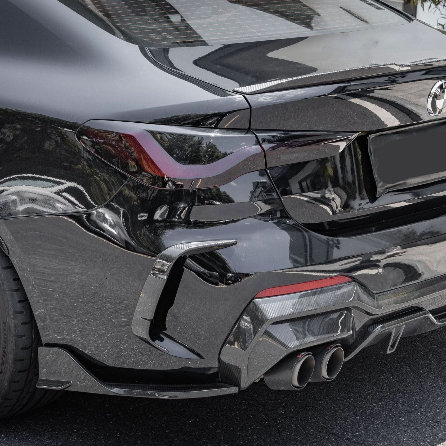 Pre-Preg Carbon Fibre Rear Bumper Trims for BMW 4 Series G22 G23 20-Present - Carbon Factory