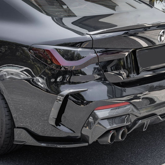 Pre-Preg Carbon Fibre Rear Bumper Trims for BMW 4 Series G22 G23 20-Present - Carbon Factory